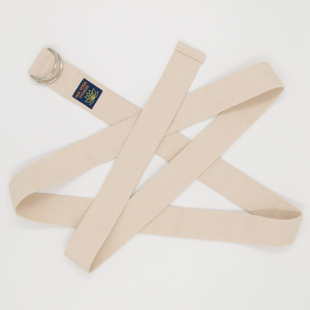 Ima Yoga Fitness - Adaptive Yoga Strap in Natural dye-free 100% cotton 8 feet and 10 feet lengths
