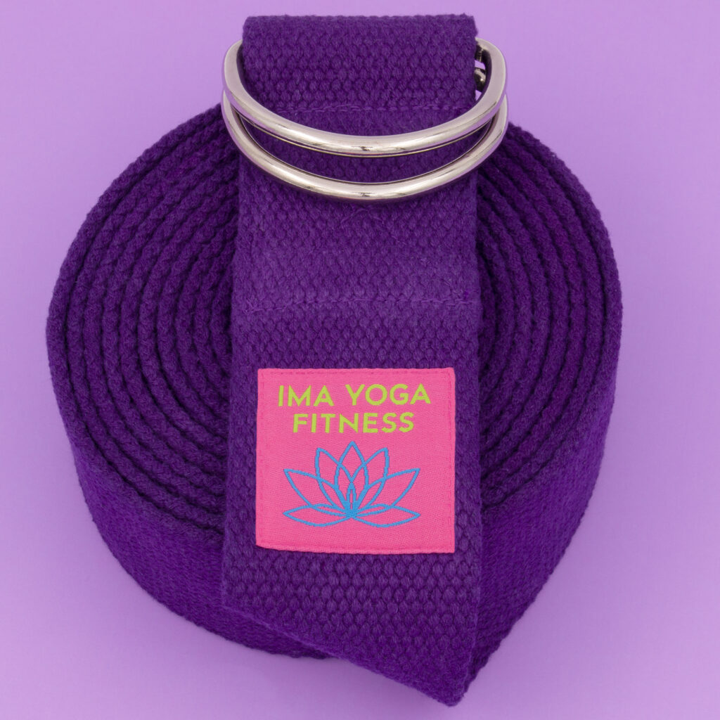 Ima Yoga Fitness - Adaptive Yoga Strap in purple natural cotton