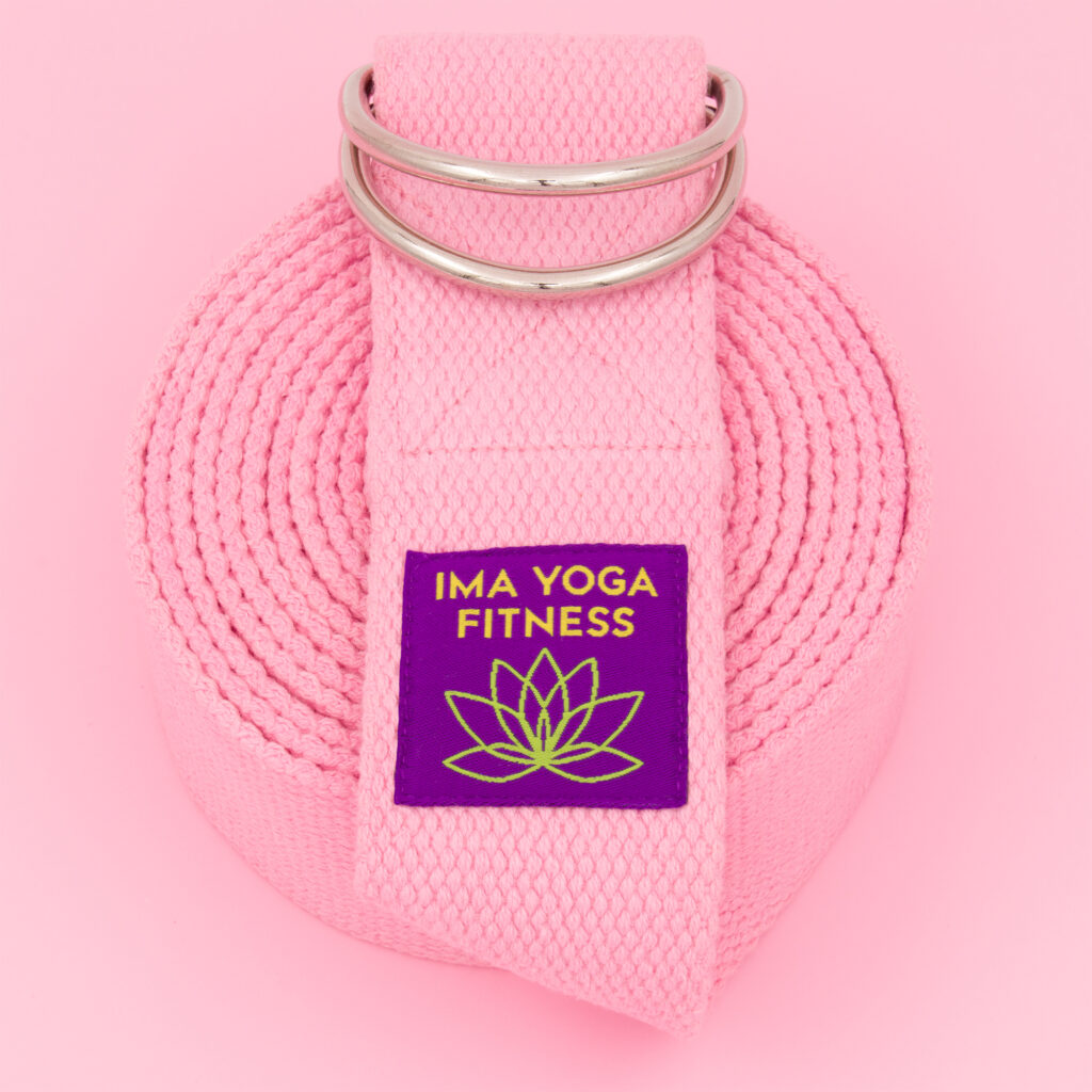 Ima Yoga Fitness - Adaptive Yoga Strap in pink natural cotton