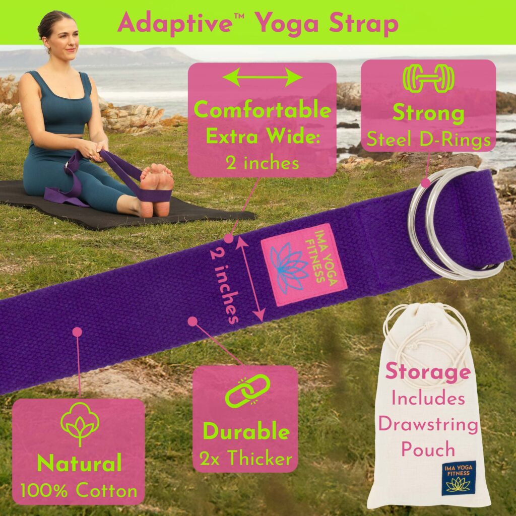 Ima Yoga Fitness - Adaptive Yoga Strap - Infographics - Purple-23