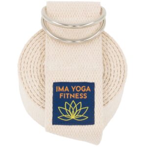 ima yoga fitness adaptive yoga strap natural undyed cotton