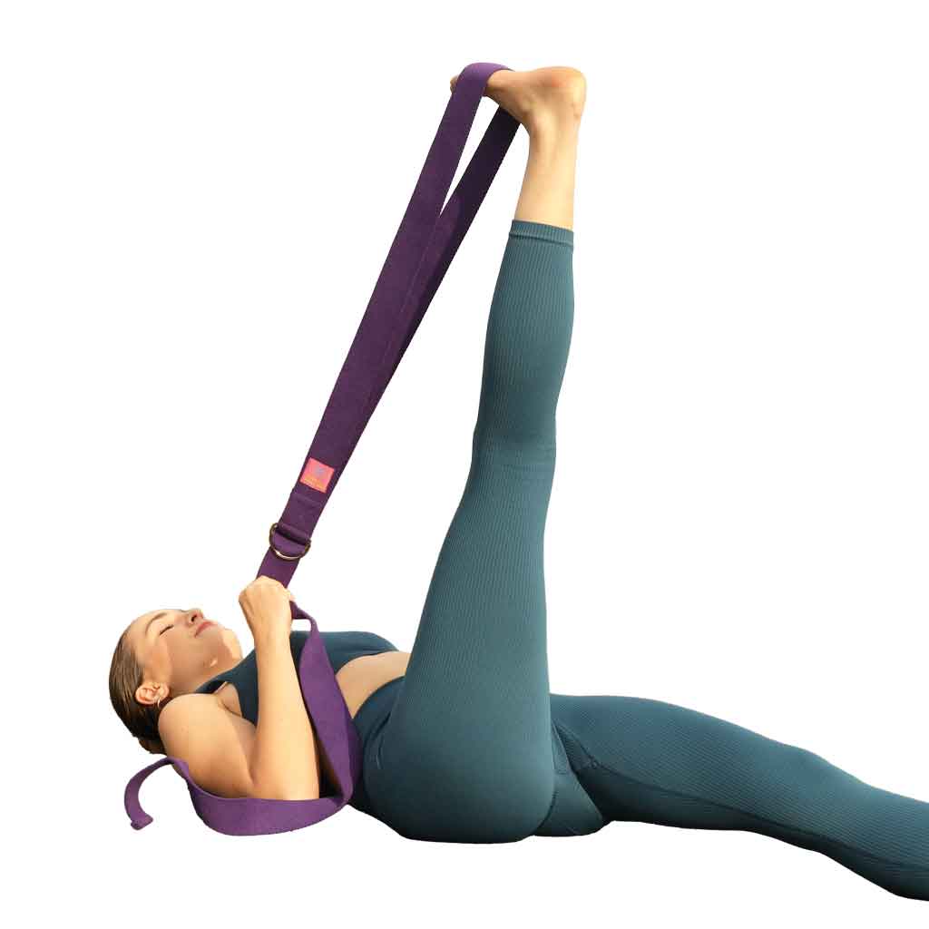 yoga straps physical therapy strap woman purple ima yoga fitness adaptive yoga strap