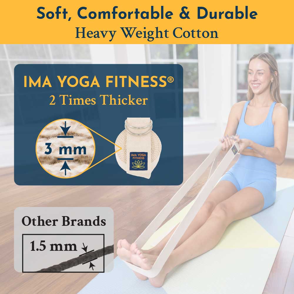 Ima Yoga Fitness - Adaptive Yoga Strap - Natural (undyed) - Image 4